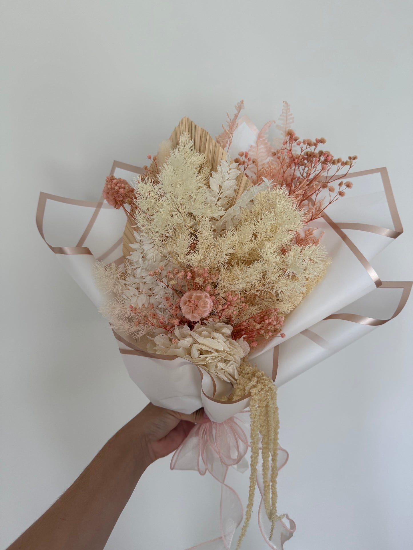 Cream and pink bouquet