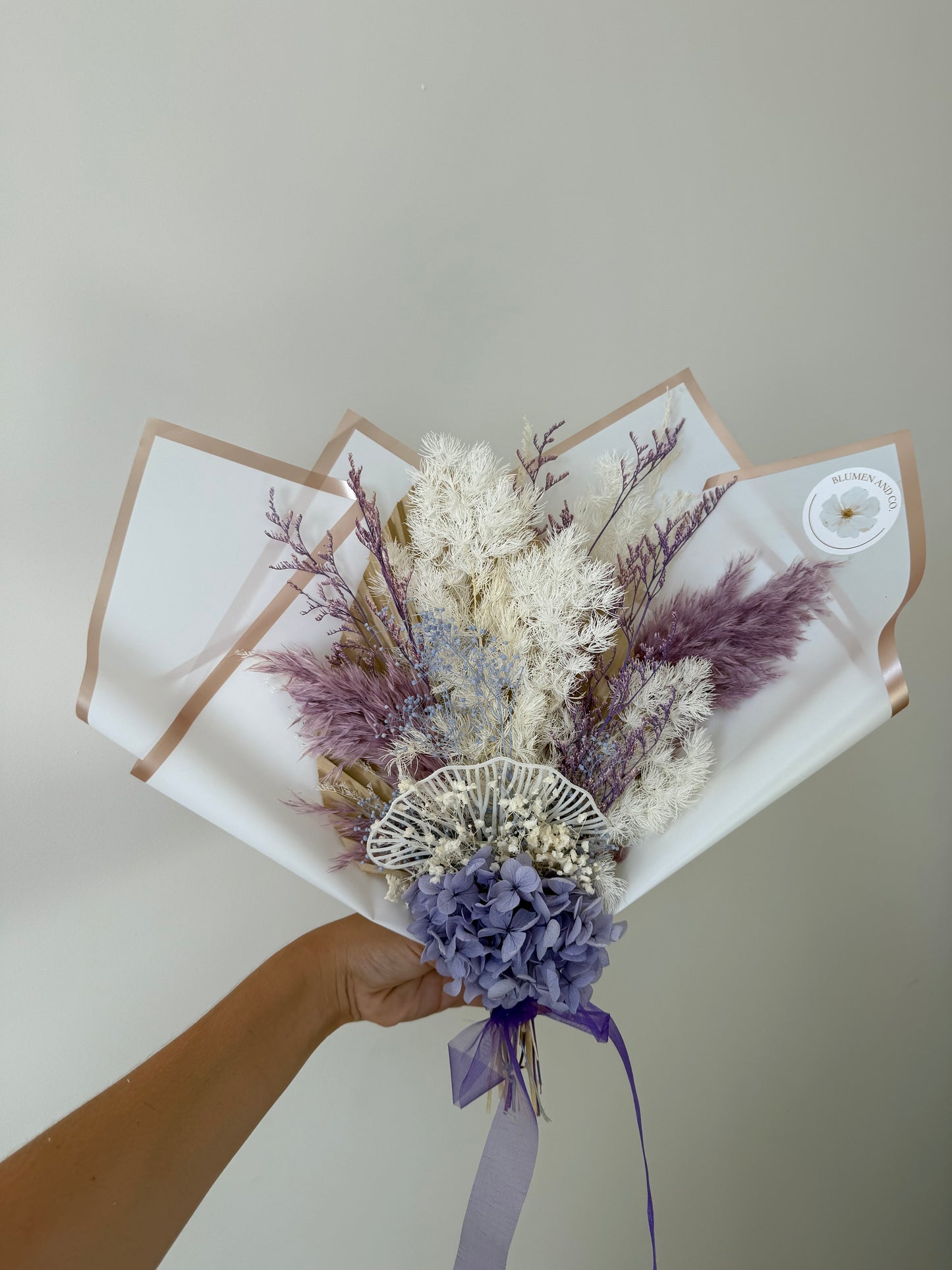 Purple and white bouquet