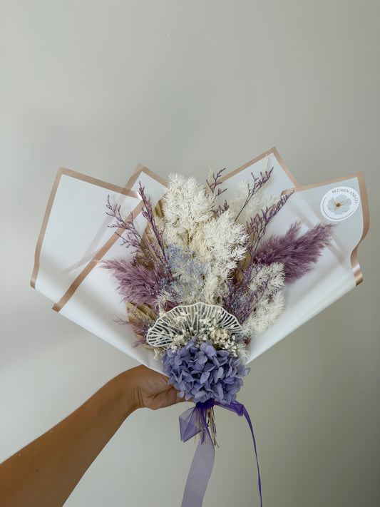 Purple and white bouquet
