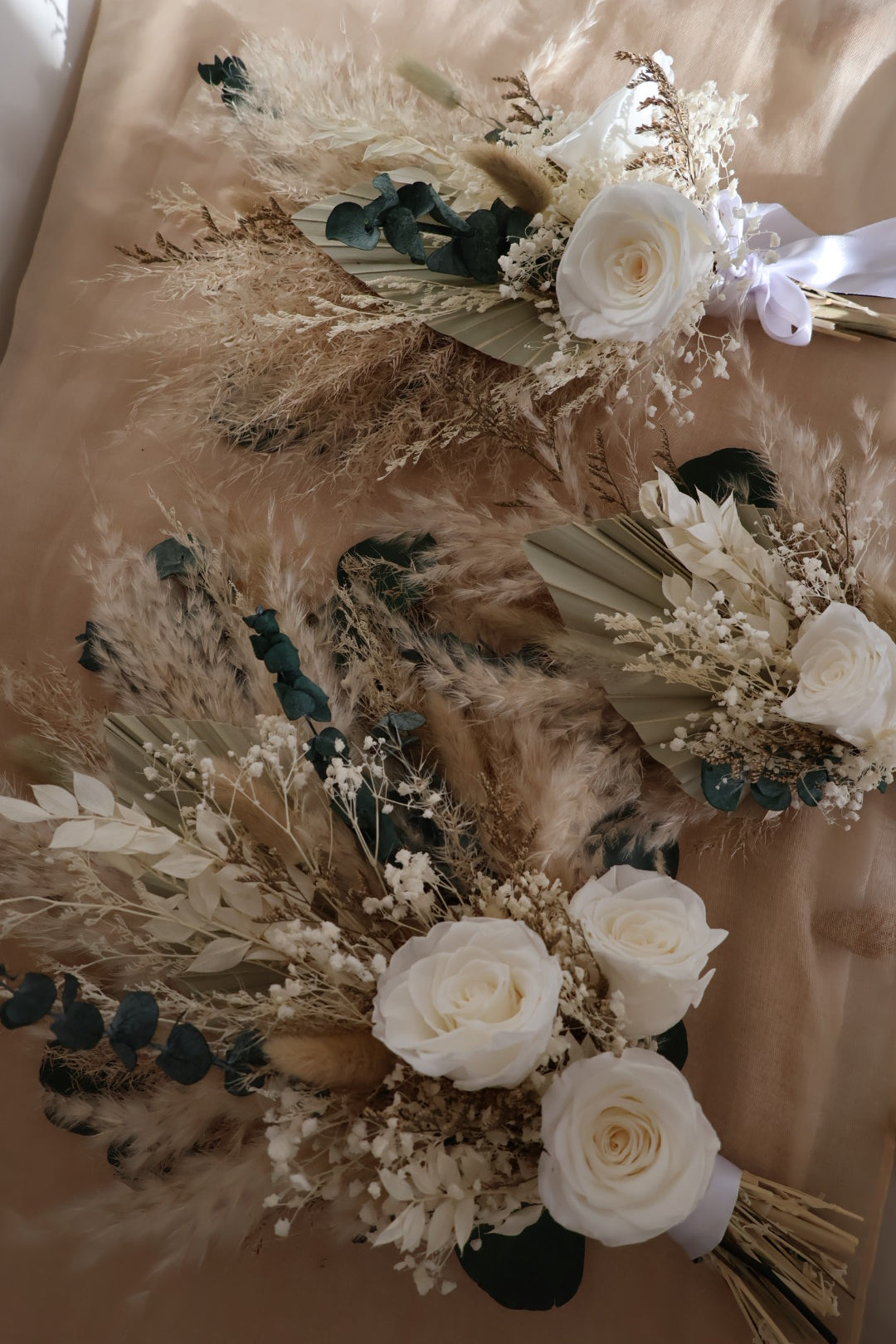 Bridal Bouquet | Pampas Neutrals and Eucalyptus