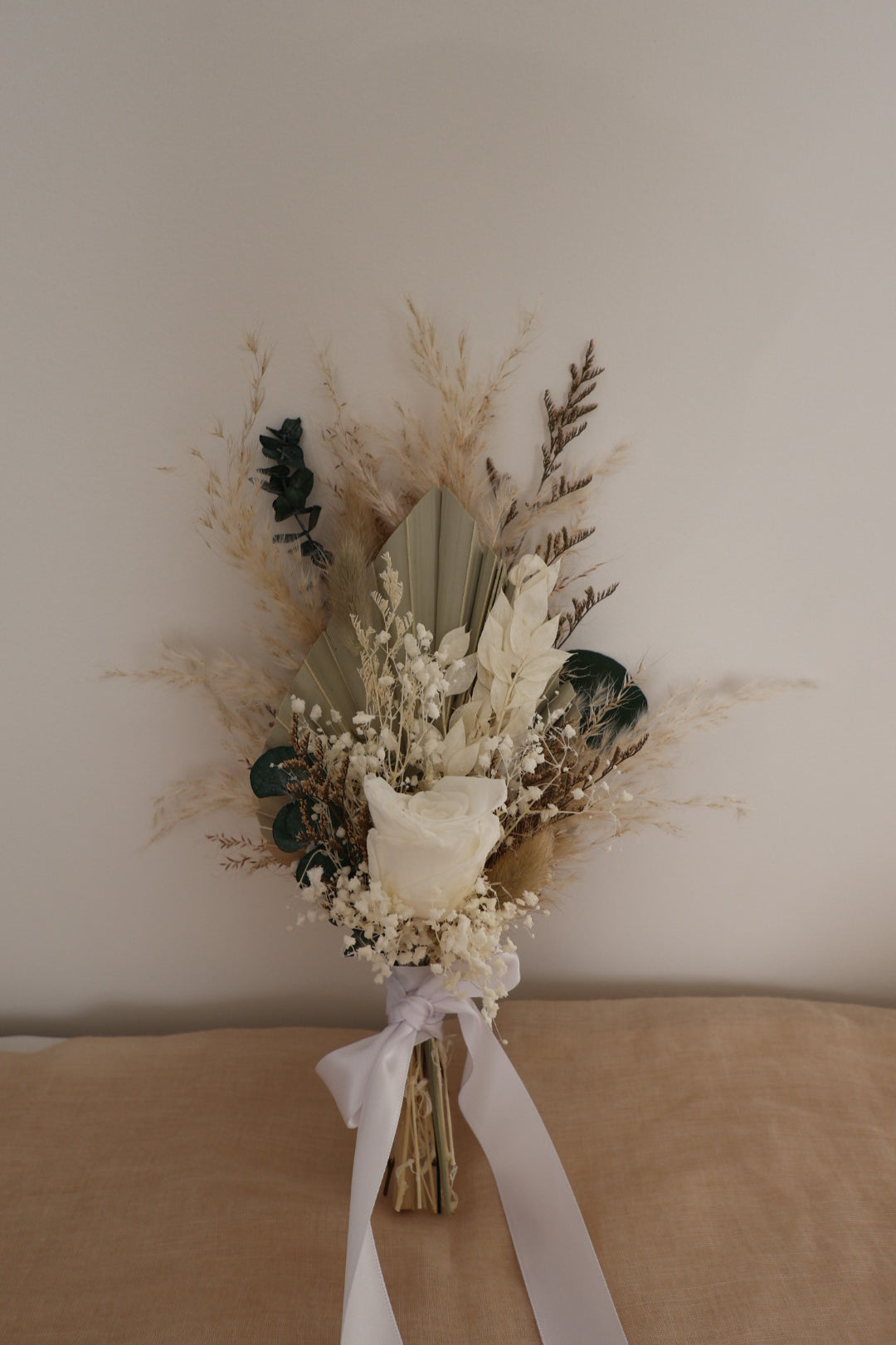 Bridal Bouquet | Pampas Neutrals and Eucalyptus